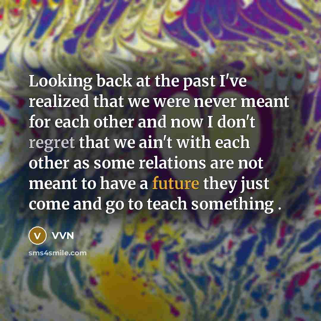 “Looking back at the past I've realized that we were…” quote by VVN