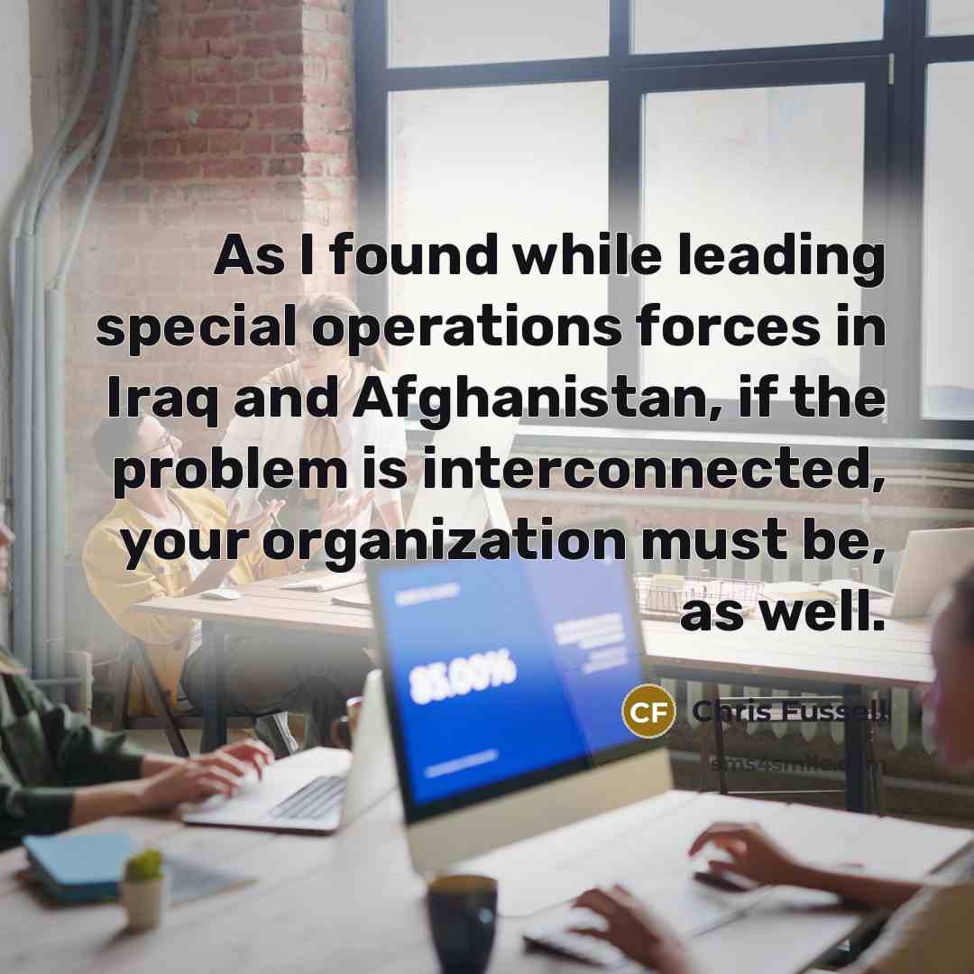 “As I found while leading special operations forces in Iraq…” quote by Chris Fussell