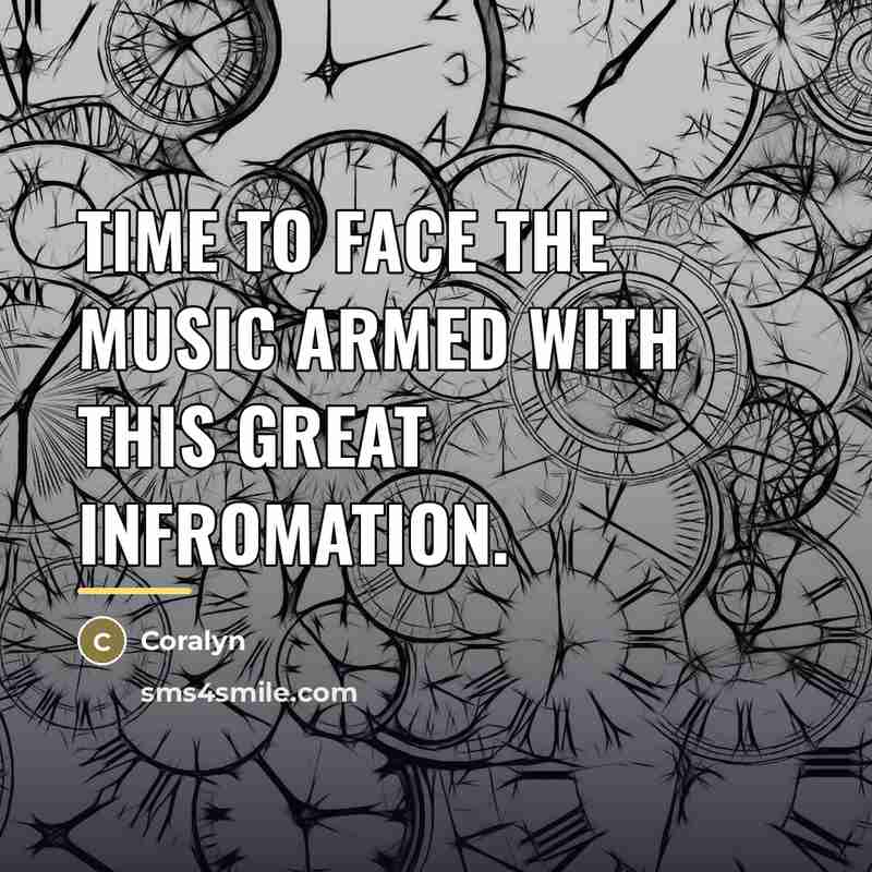 “Time to face the music armed with this great infromation.…” quote by Coralyn