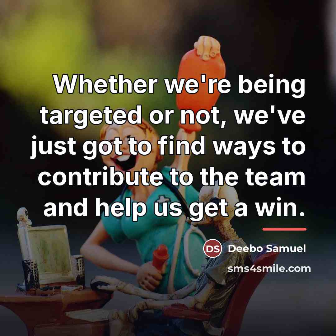 “Whether we're being targeted or not, we've just got to…” quote by Deebo Samuel