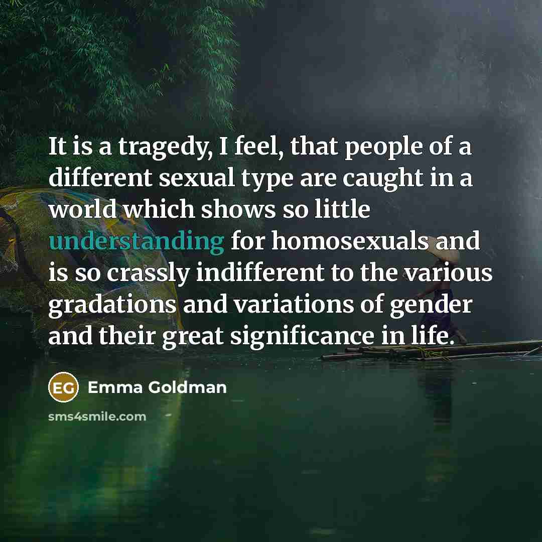 “It is a tragedy, I feel, that people of a…” quote by Emma Goldman