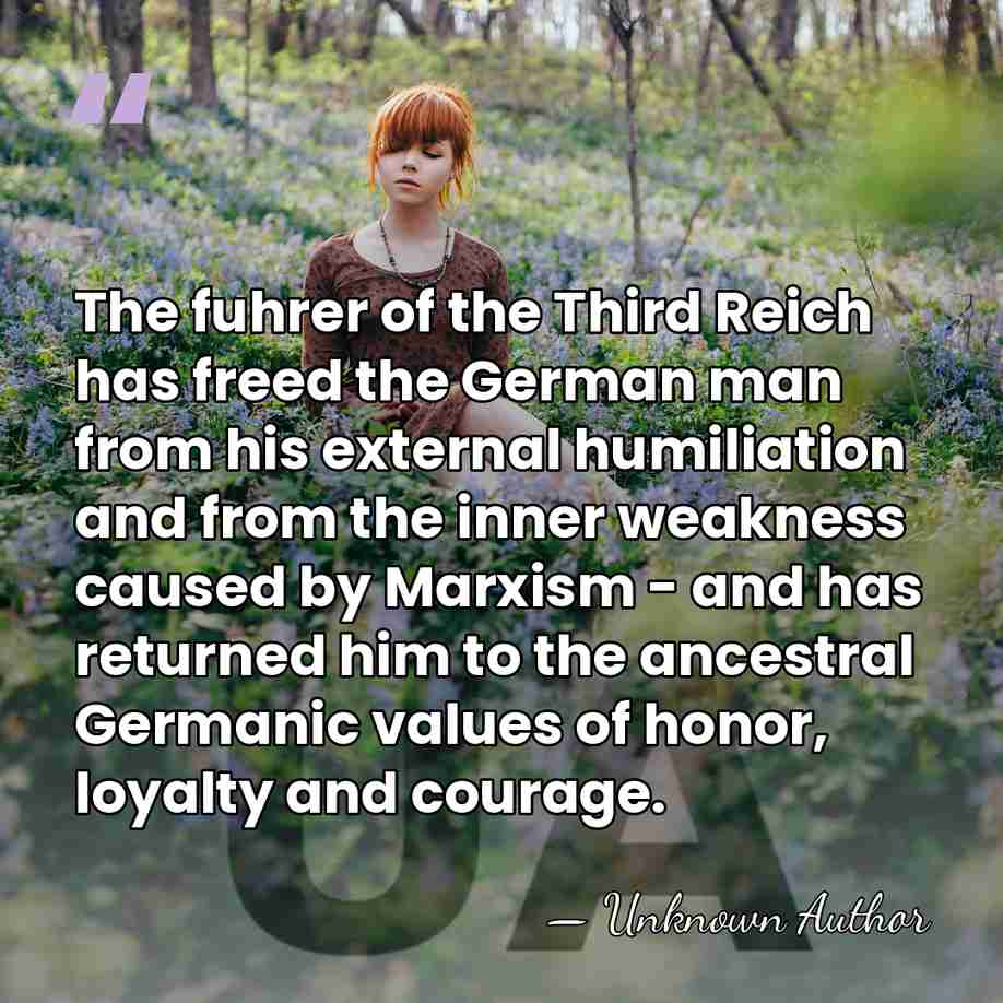 The fuhrer of the Third Reich has freed the German man from&hellip; - Conrad Grober