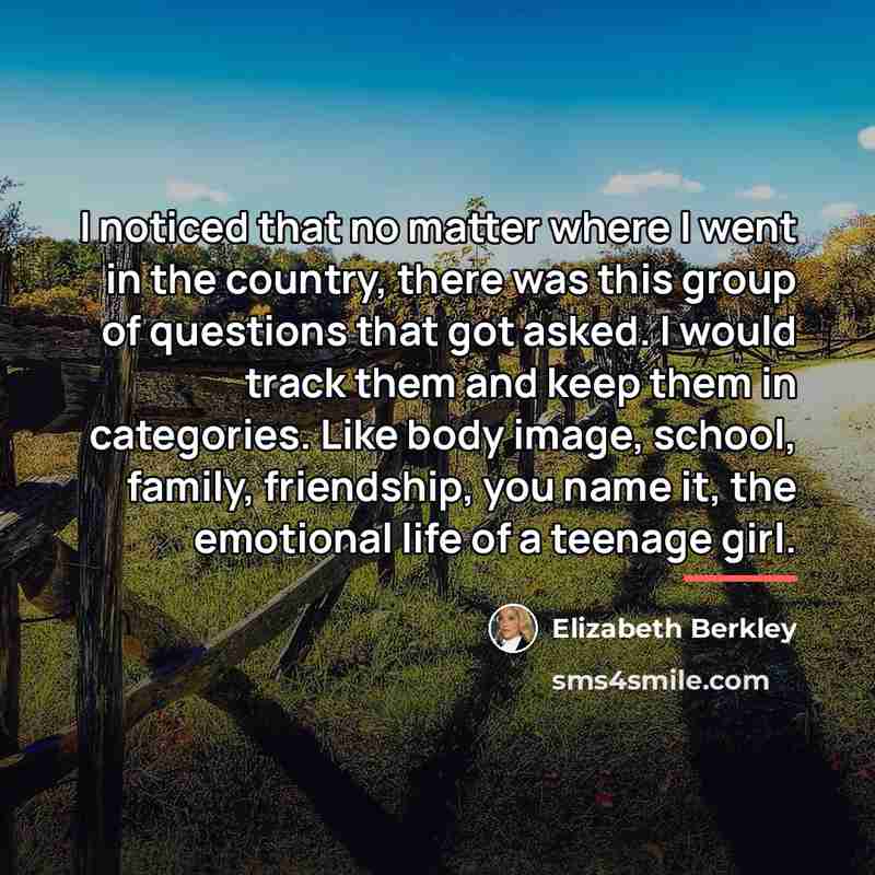 “I noticed that no matter where I went in the…” quote by Elizabeth Berkley