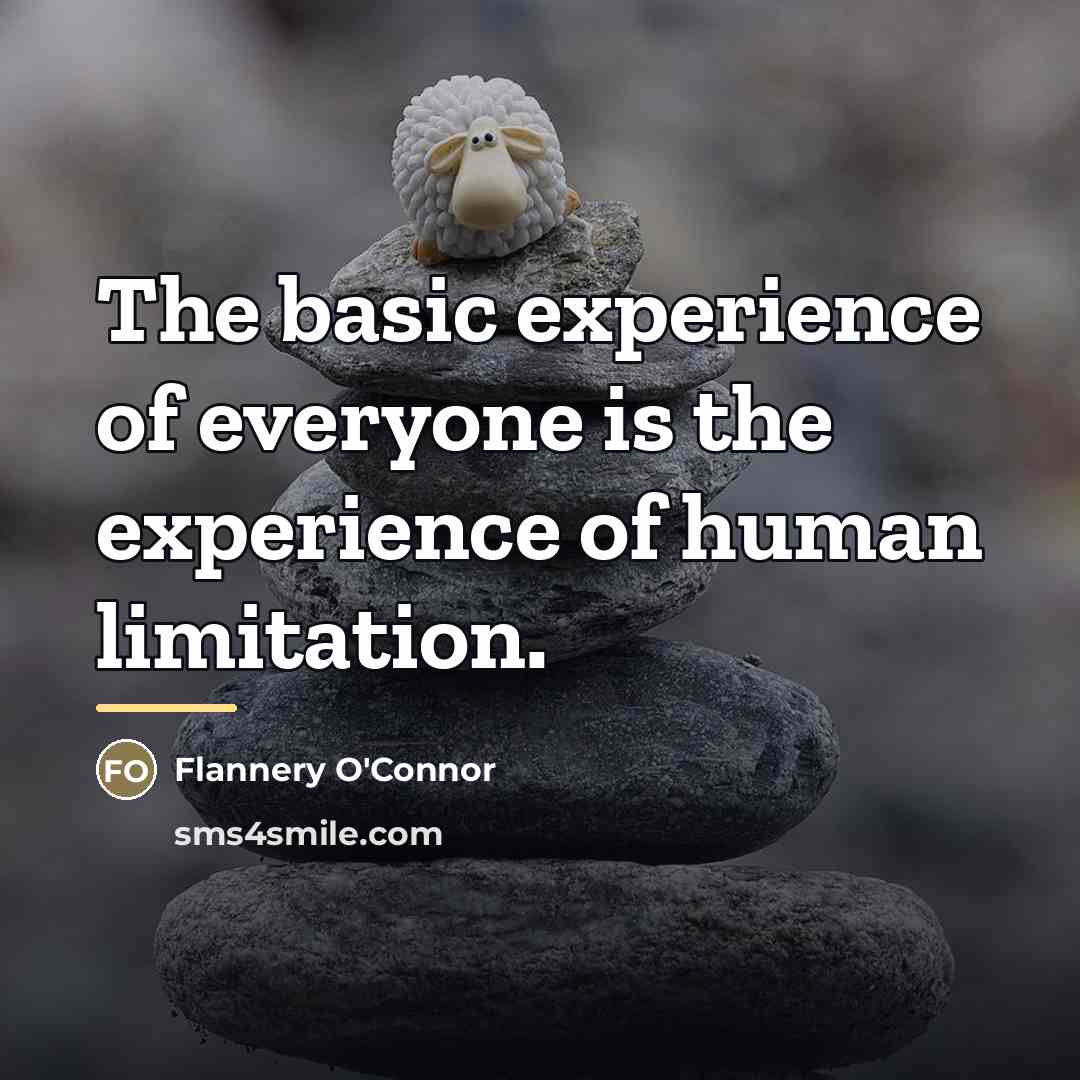 “The basic experience of everyone is the experience of human…” quote by Flannery O'Connor