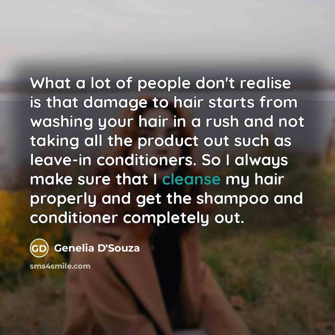 “What a lot of people don't realise is that damage…” quote by Genelia D'Souza