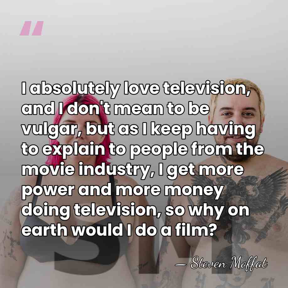I absolutely love television, and I don't mean to be vulgar, but&hellip; - Steven Moffat