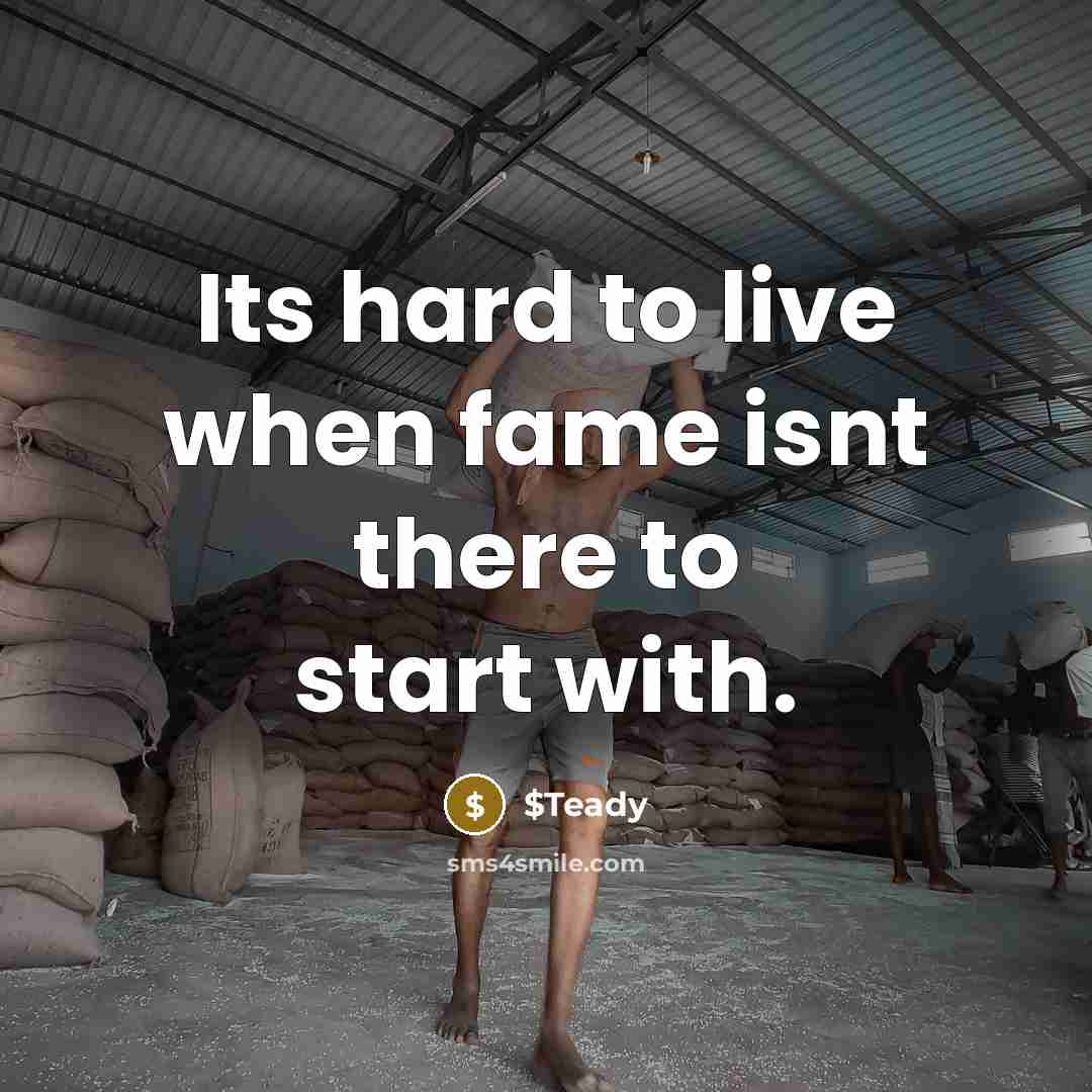 “Its hard to live when fame isnt there to start…” quote by $Teady