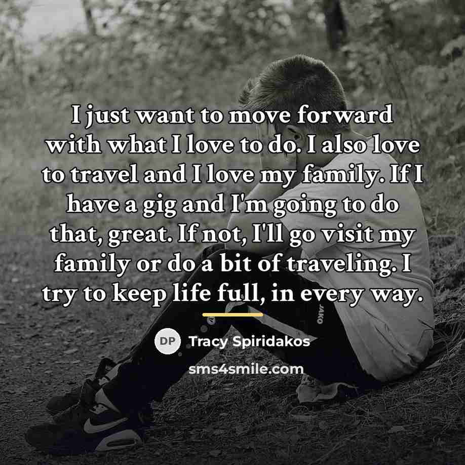 “I just want to move forward with what I love…” quote by Tracy Spiridakos