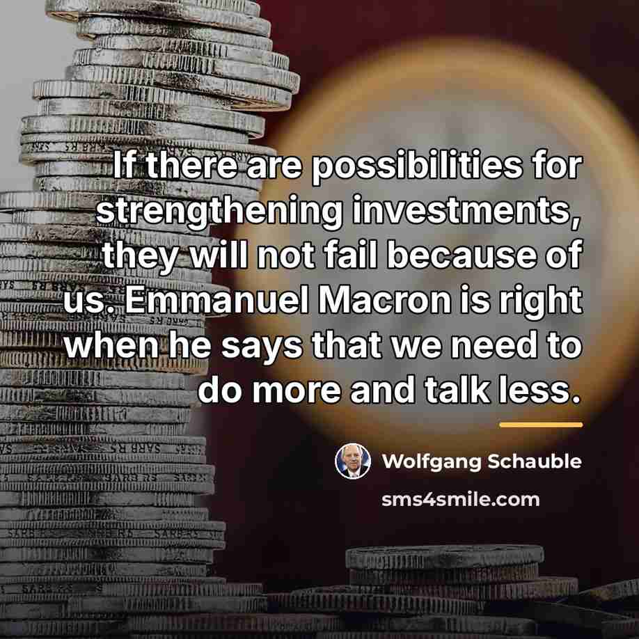“If there are possibilities for strengthening investments, they will not…” quote by Wolfgang Schauble