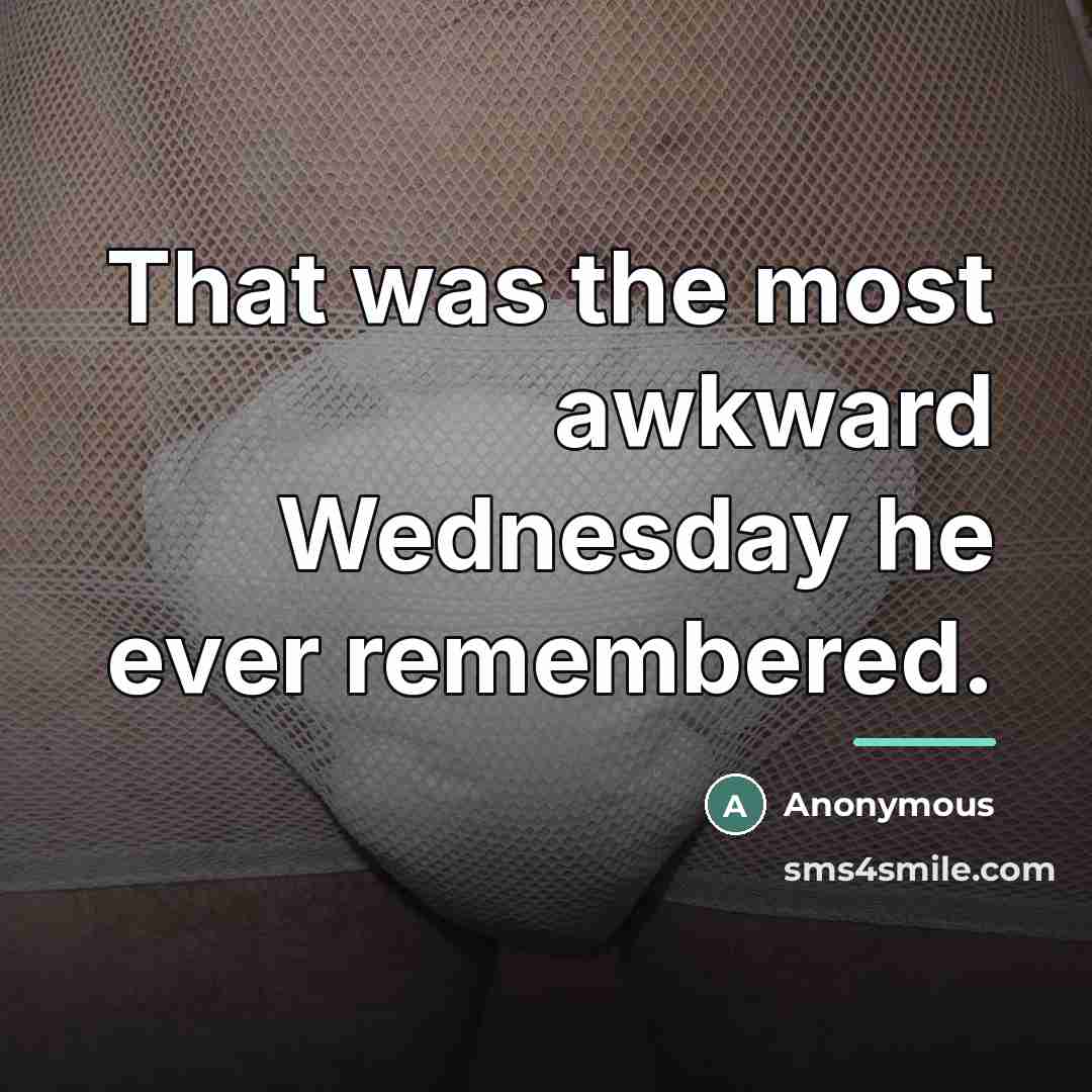 “That was the most awkward Wednesday he ever remembered.…” quote by Anonymous