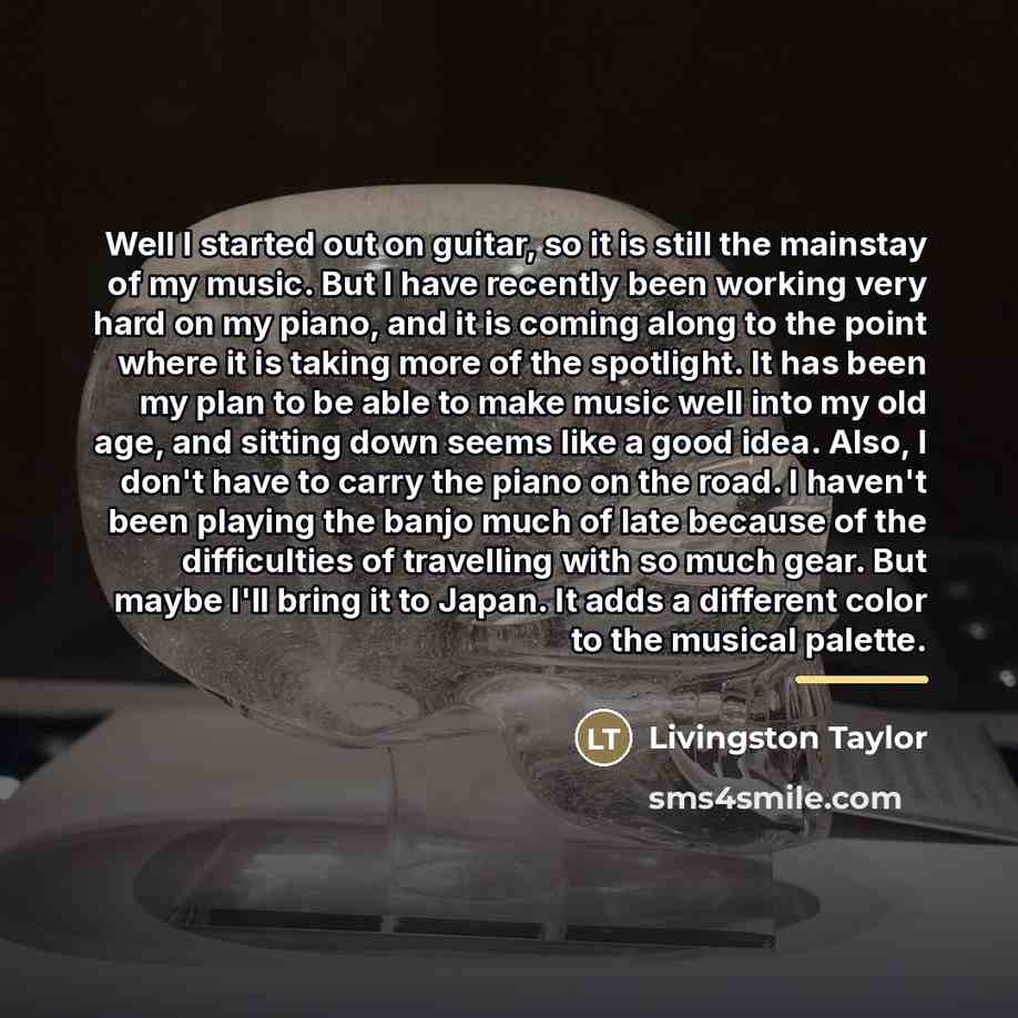 “Well I started out on guitar, so it is still…” quote by Livingston Taylor