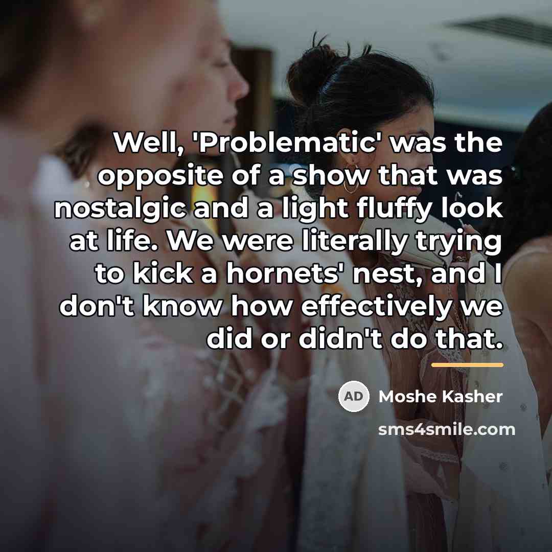 “Well, 'Problematic' was the opposite of a show that was…” quote by Moshe Kasher