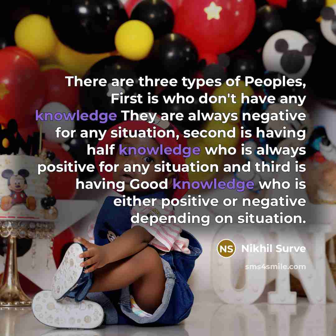 “There are three types of Peoples, First is who don't…” quote by Nikhil Surve
