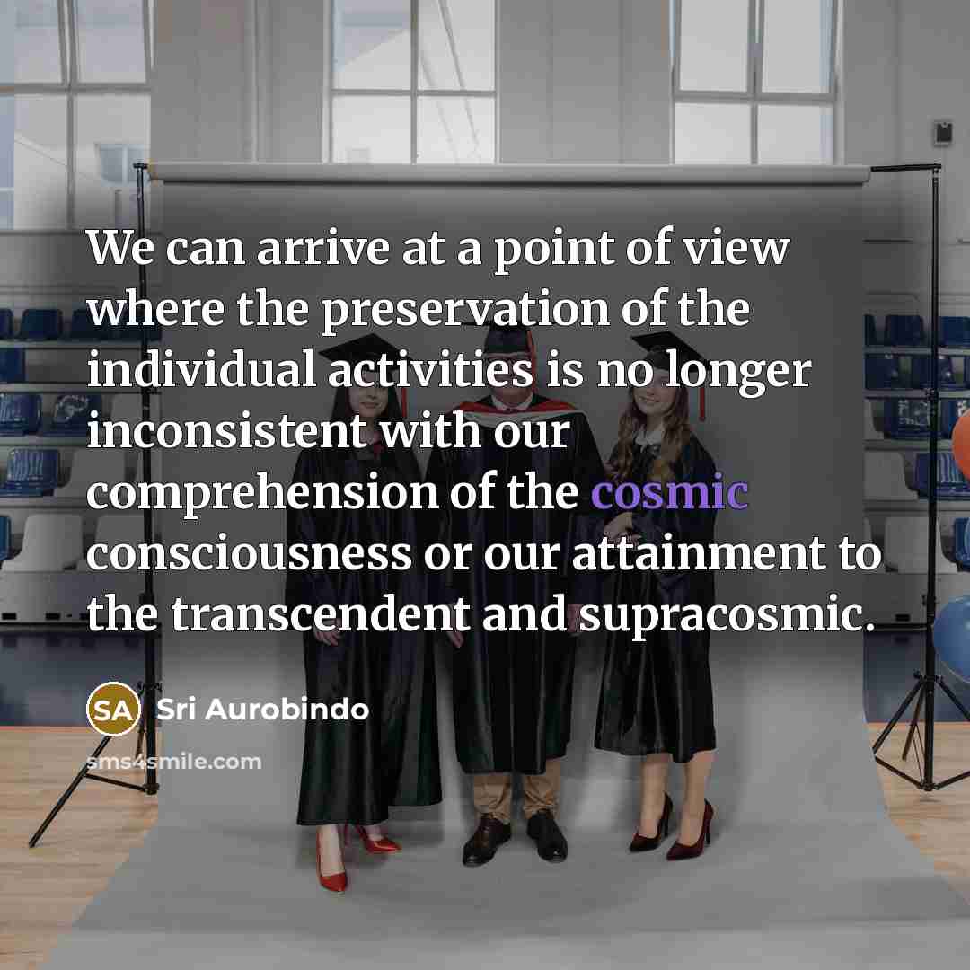“We can arrive at a point of view where the…” quote by Sri Aurobindo