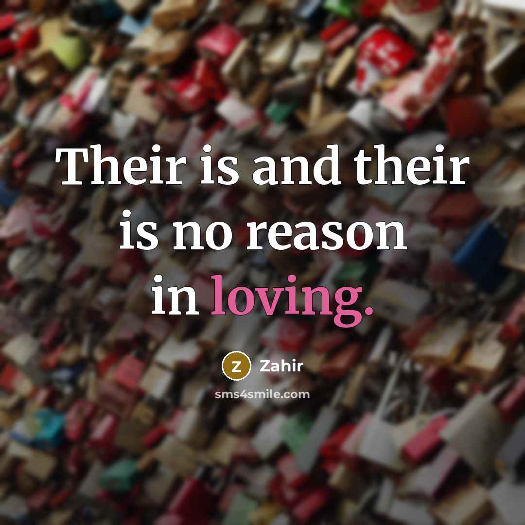 “Their is and their is no reason in loving.…” quote by Zahir