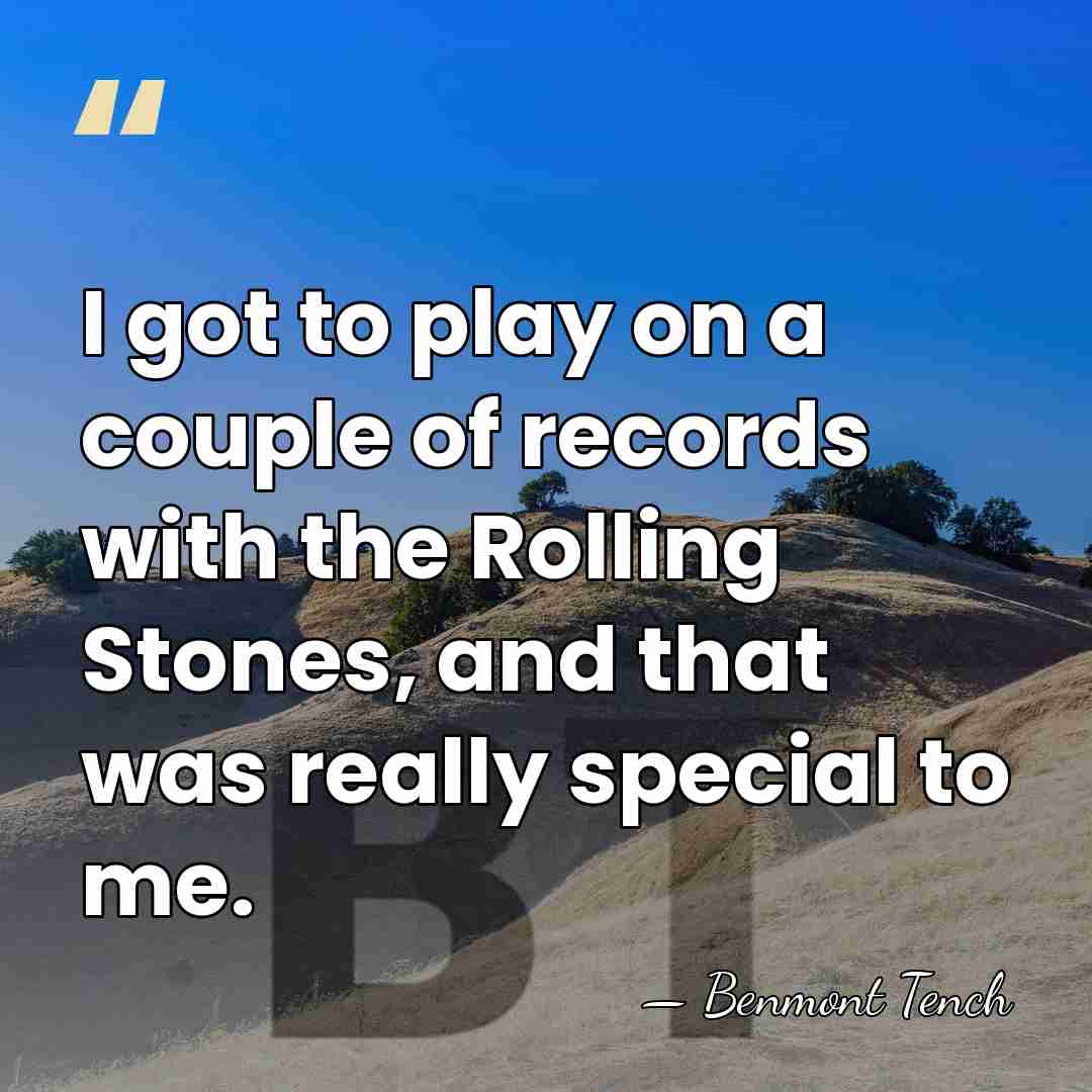 I got to play on a couple of records with the Rolling&hellip; - Benmont Tench