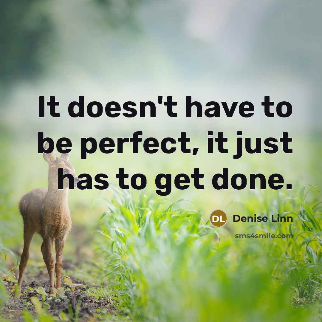 “It doesn't have to be perfect, it just has to…” quote by Denise Linn