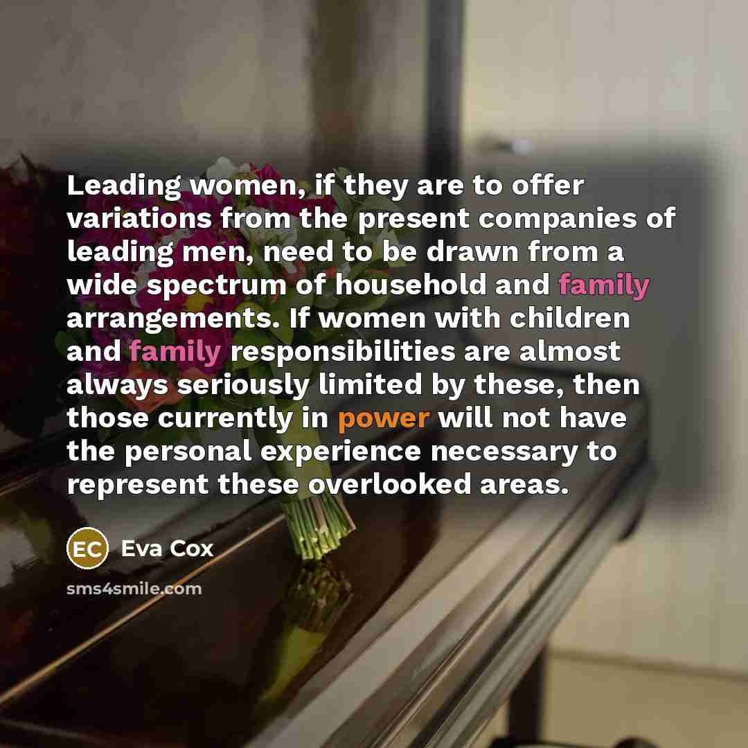 “Leading women, if they are to offer variations from the…” quote by Eva Cox