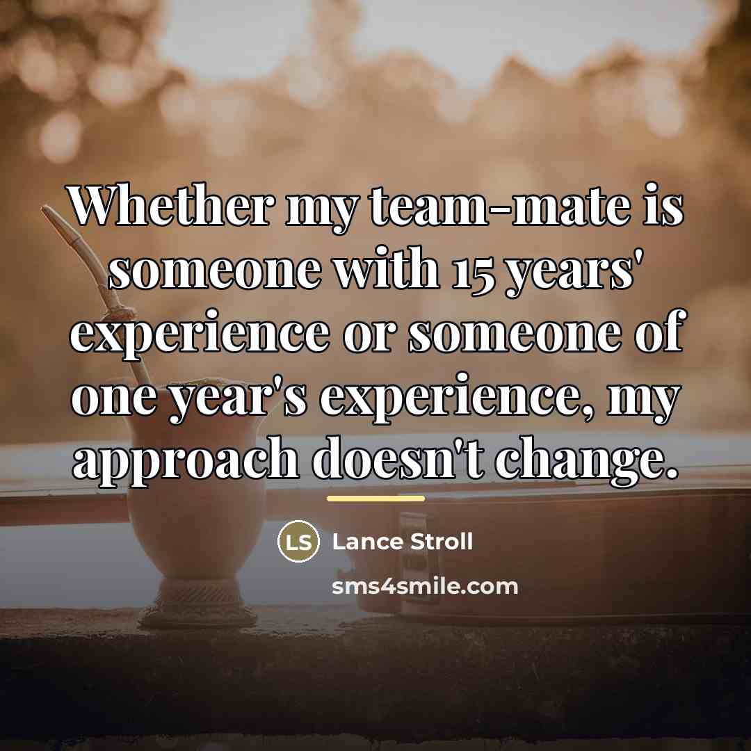 “Whether my team-mate is someone with 15 years' experience or…” quote by Lance Stroll