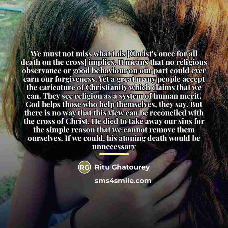 “We must not miss what this [Christ's once for all…” quote by Ritu Ghatourey