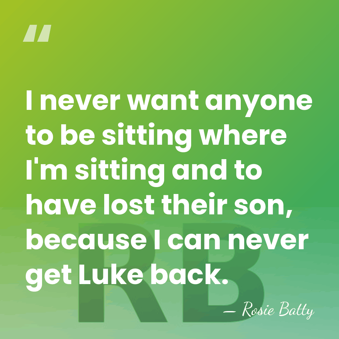 I never want anyone to be sitting where I'm sitting and to&hellip; - Rosie Batty