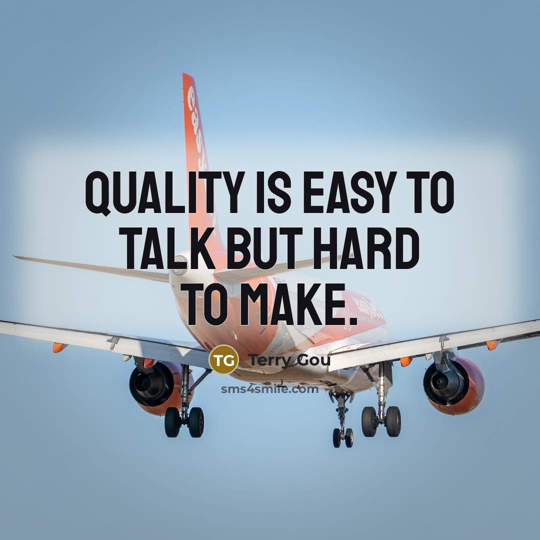 “Quality is easy to talk but hard to make.…” quote by Terry Gou