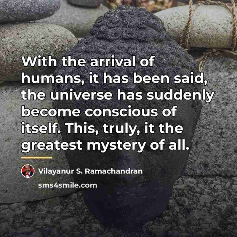 “With the arrival of humans, it has been said, the…” quote by Vilayanur S. Ramachandran