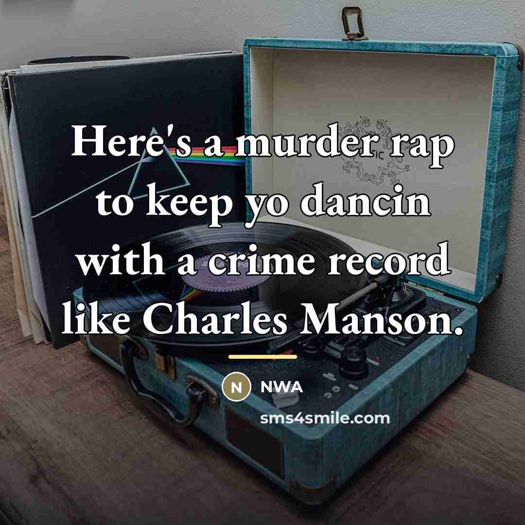 “Here's a murder rap to keep yo dancin with a…” quote by NWA
