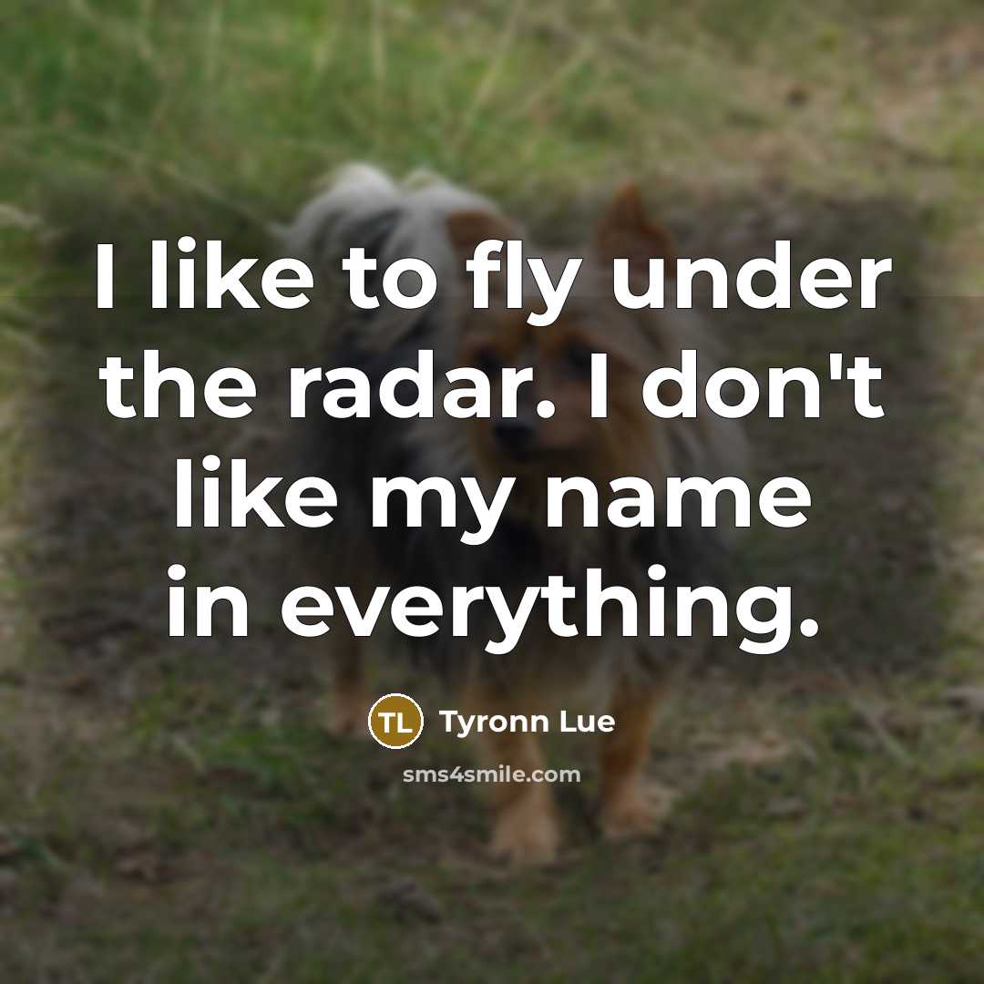 “I like to fly under the radar. I don't like…” quote by Tyronn Lue