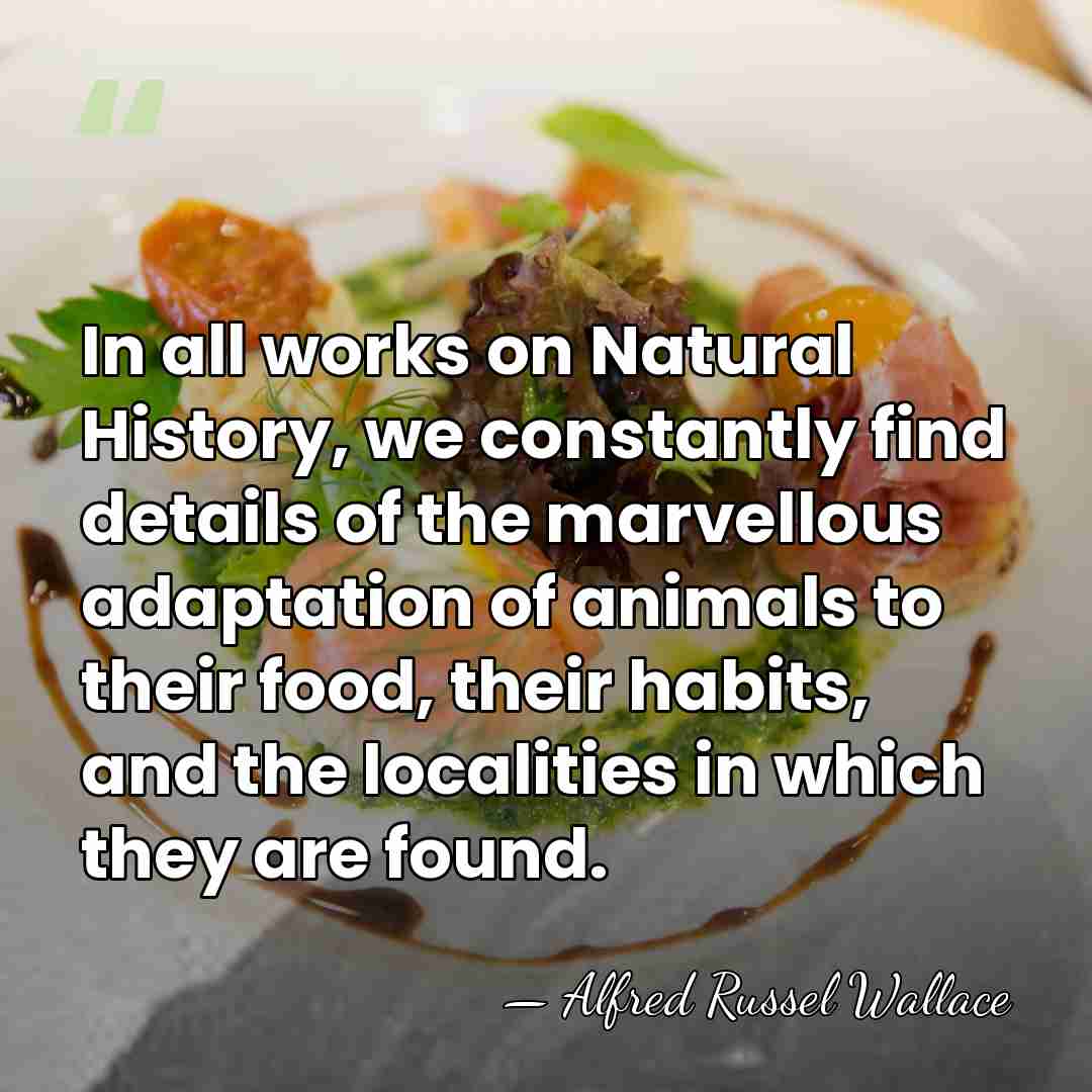 In all works on Natural History, we constantly find details of the&hellip; - Alfred Russel Wallace