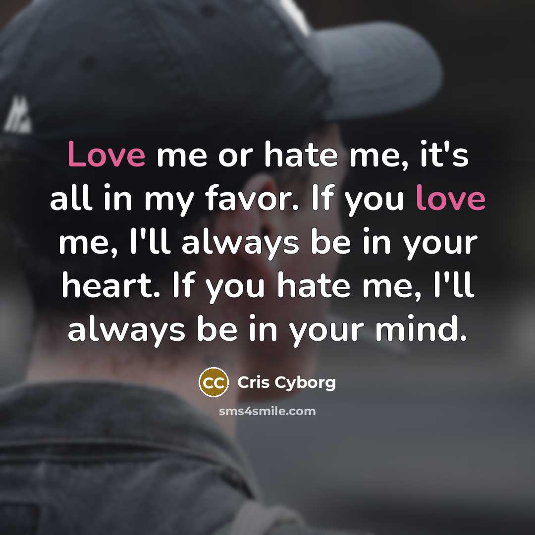 “Love me or hate me, it's all in my favor.…” quote by Cris Cyborg
