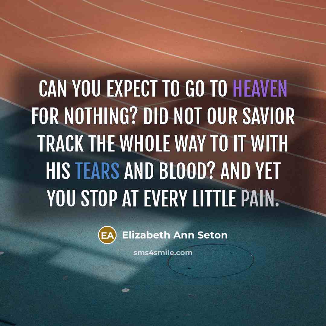 “Can you expect to go to heaven for nothing? Did…” quote by Elizabeth Ann Seton