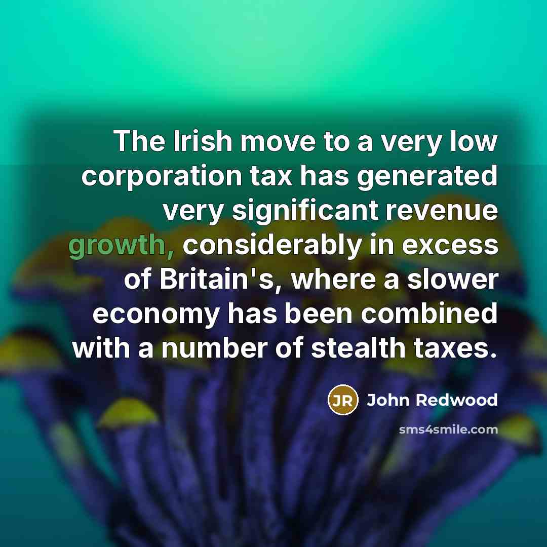 “The Irish move to a very low corporation tax has…” quote by John Redwood