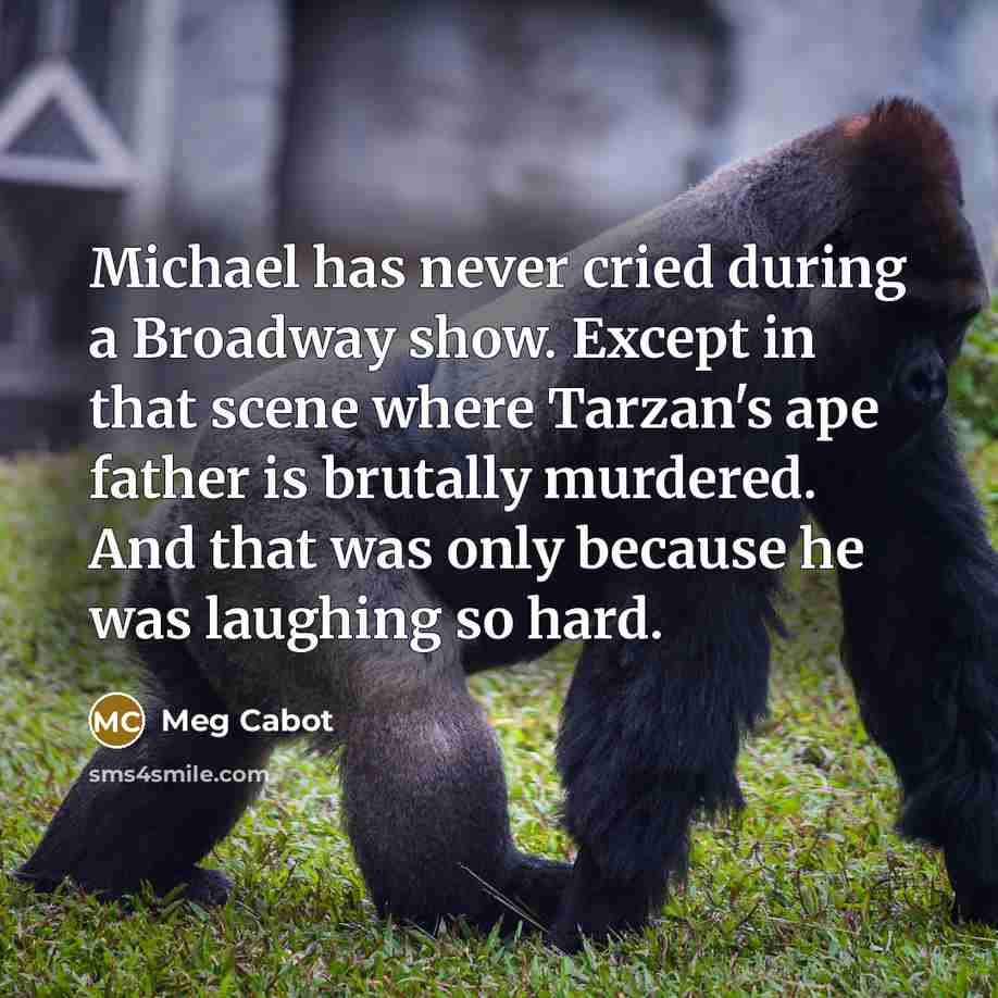 “Michael has never cried during a Broadway show. Except in…” quote by Meg Cabot