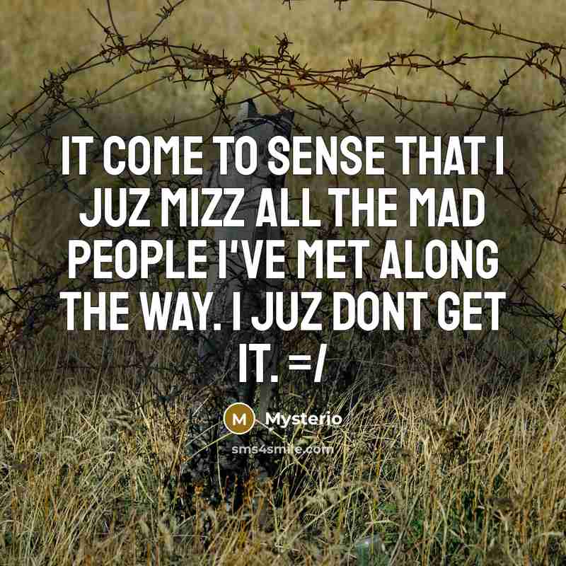 “It come to sense that I juz mizz all the…” quote by Mysterio
