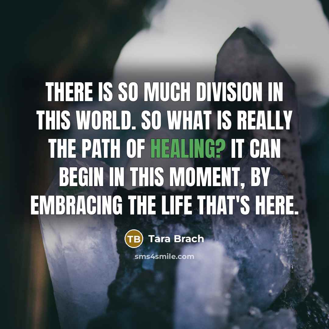 “There is so much division in this world. So what…” quote by Tara Brach