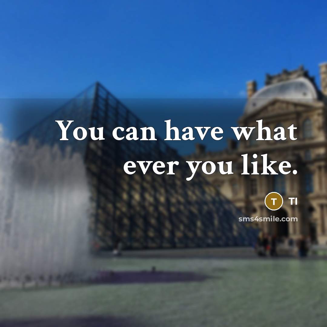 “You can have what ever you like.…” quote by TI