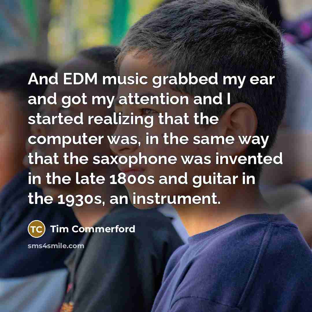 “And EDM music grabbed my ear and got my attention…” quote by Tim Commerford