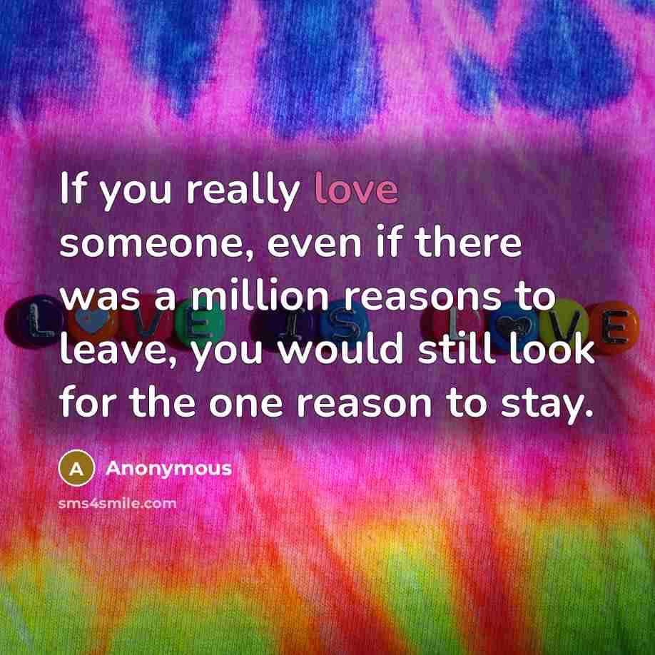 “If you really love someone, even if there was a…” quote by Anonymous