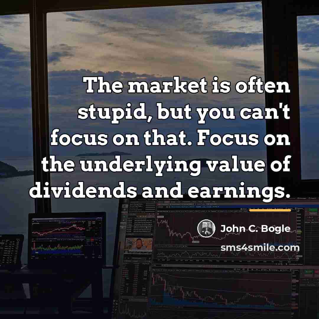 “The market is often stupid, but you can't focus on…” quote by John C. Bogle