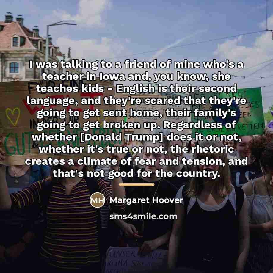 “I was talking to a friend of mine who's a…” quote by Margaret Hoover