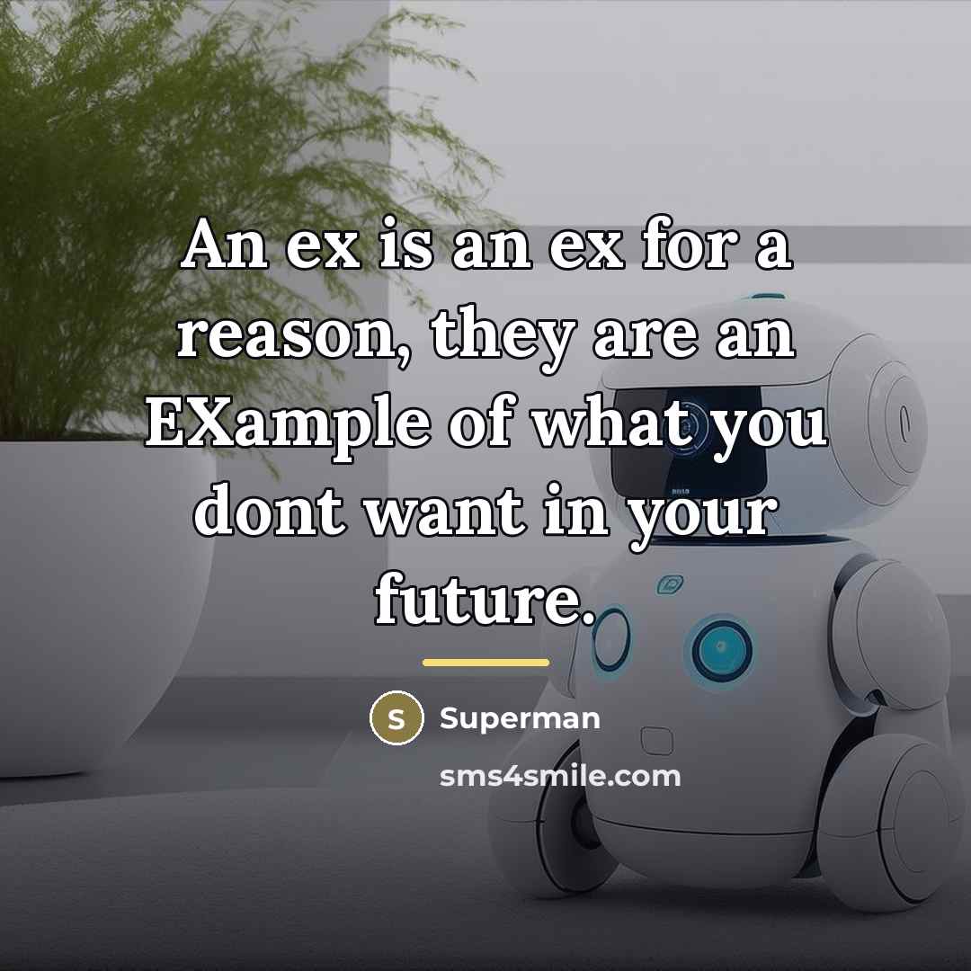 “An ex is an ex for a reason, they are…” quote by Superman