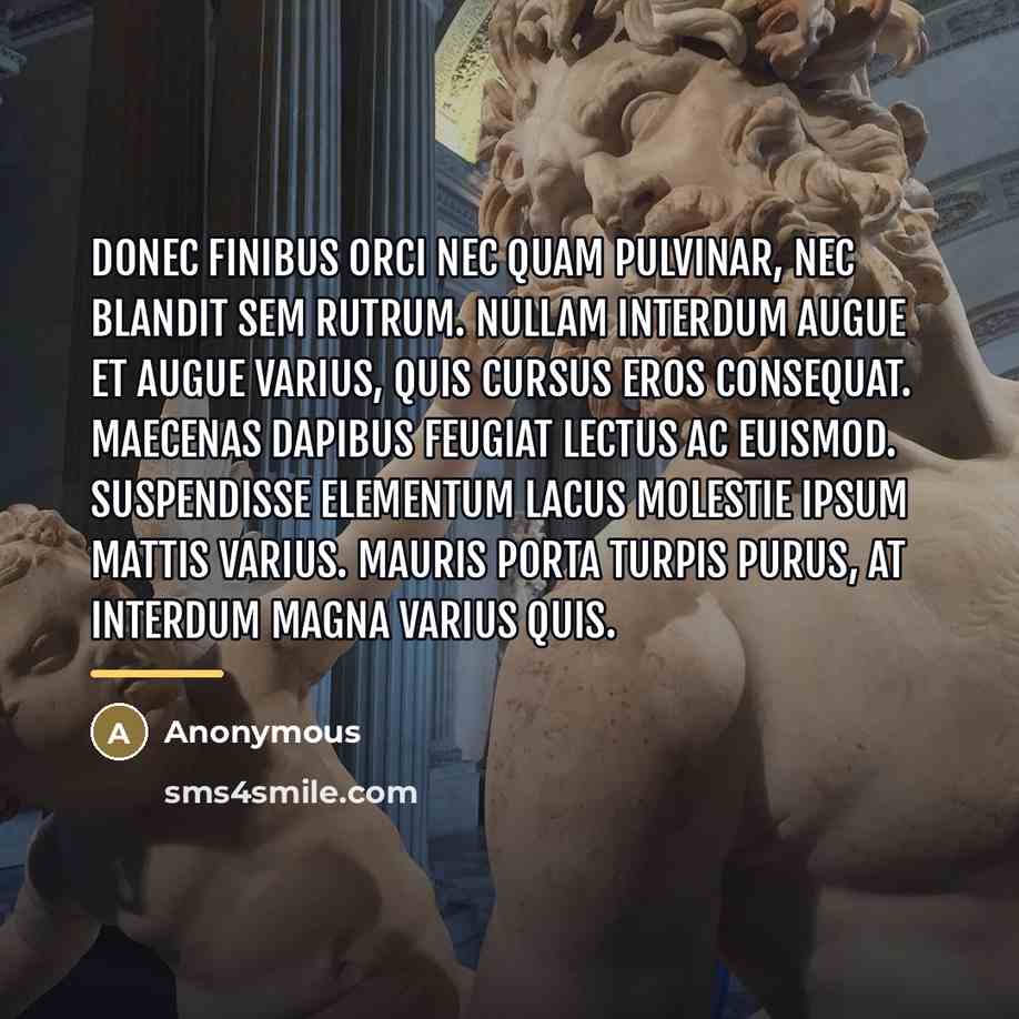 “Donec finibus orci nec quam pulvinar, nec blandit sem rutrum.…” quote by Anonymous