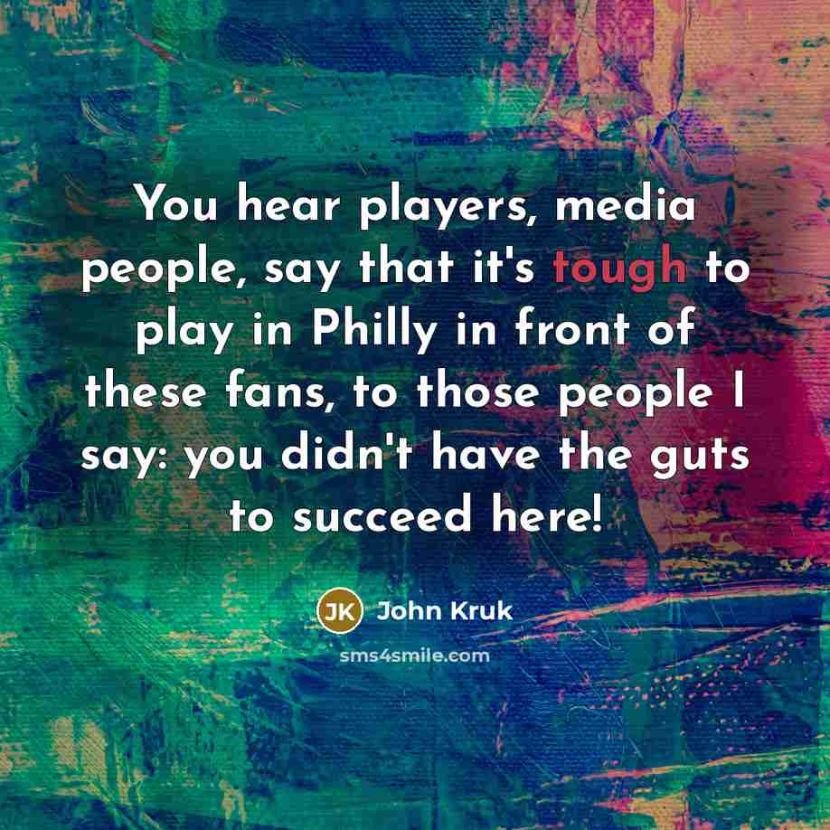 “You hear players, media people, say that it's tough to…” quote by John Kruk