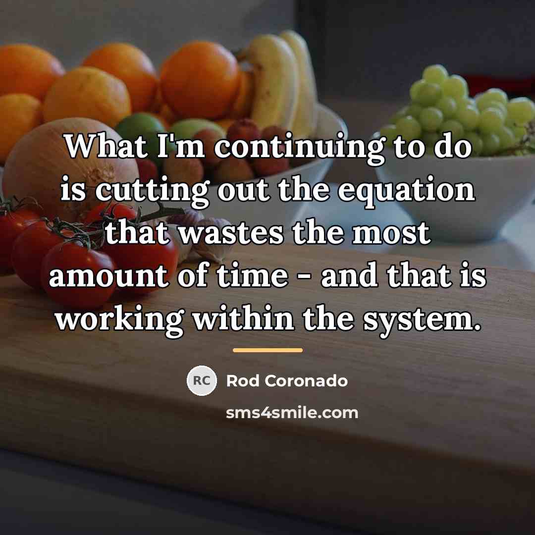 “What I'm continuing to do is cutting out the equation…” quote by Rod Coronado