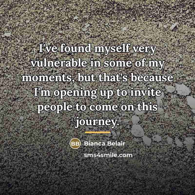 “I've found myself very vulnerable in some of my moments,…” quote by Bianca Belair
