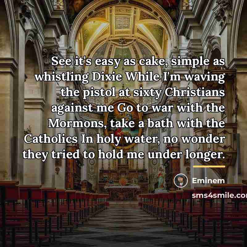 “See it's easy as cake, simple as whistling Dixie While…” quote by Eminem