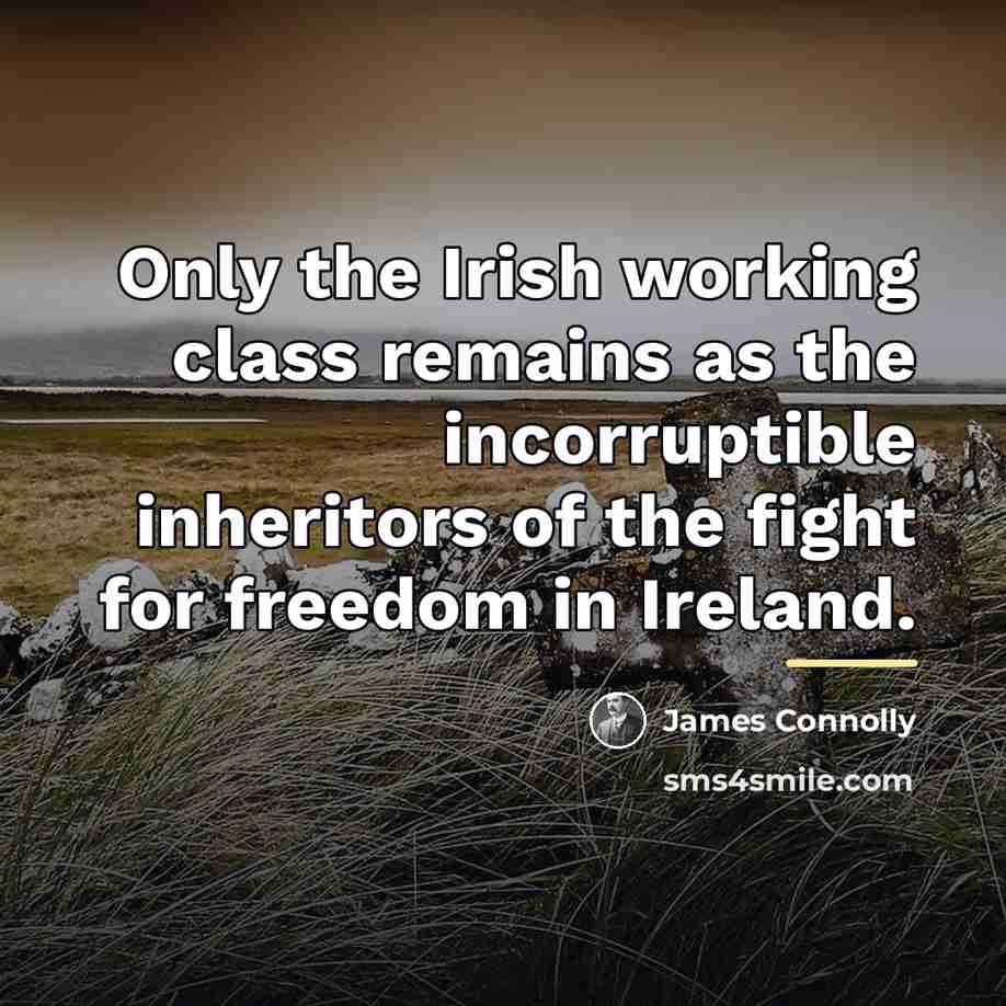 “Only the Irish working class remains as the incorruptible inheritors…” quote by James Connolly