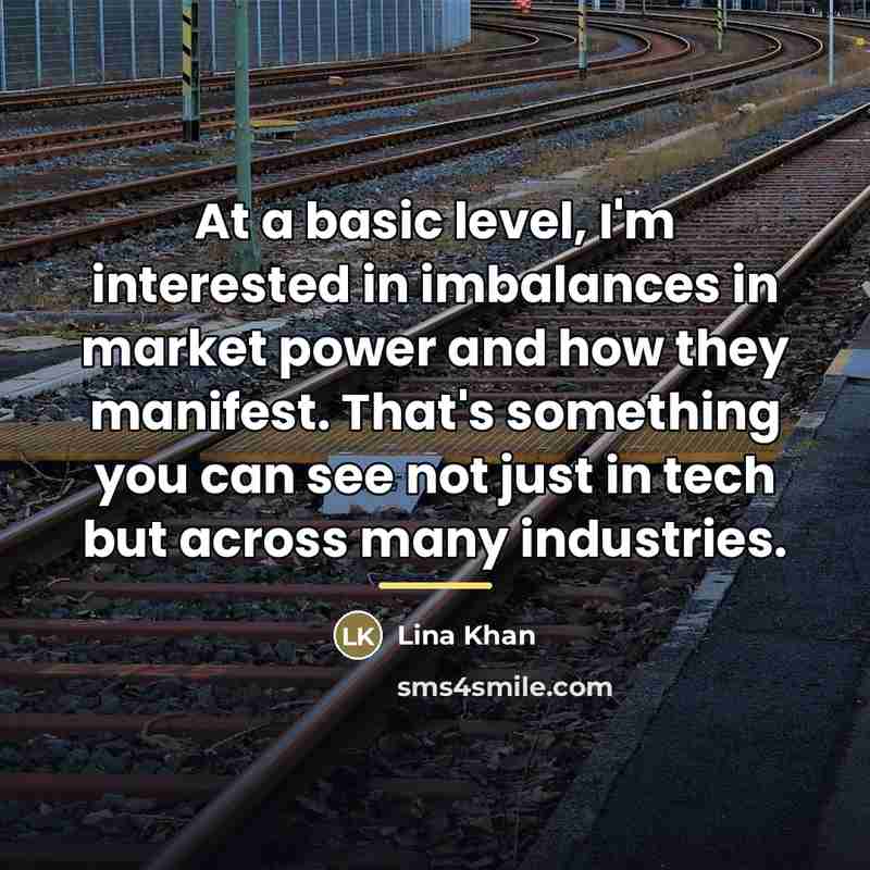“At a basic level, I'm interested in imbalances in market…” quote by Lina Khan