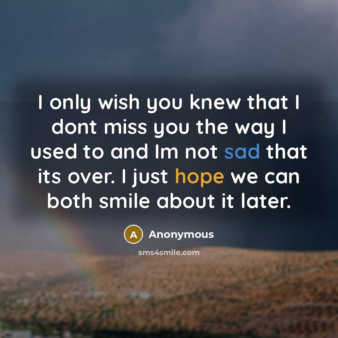 “I only wish you knew that I dont miss you…” quote by Anonymous